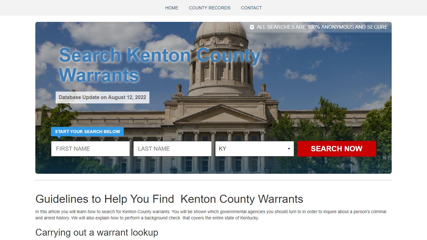 Kenton County Warrants - kentuckywarrantsearch.com