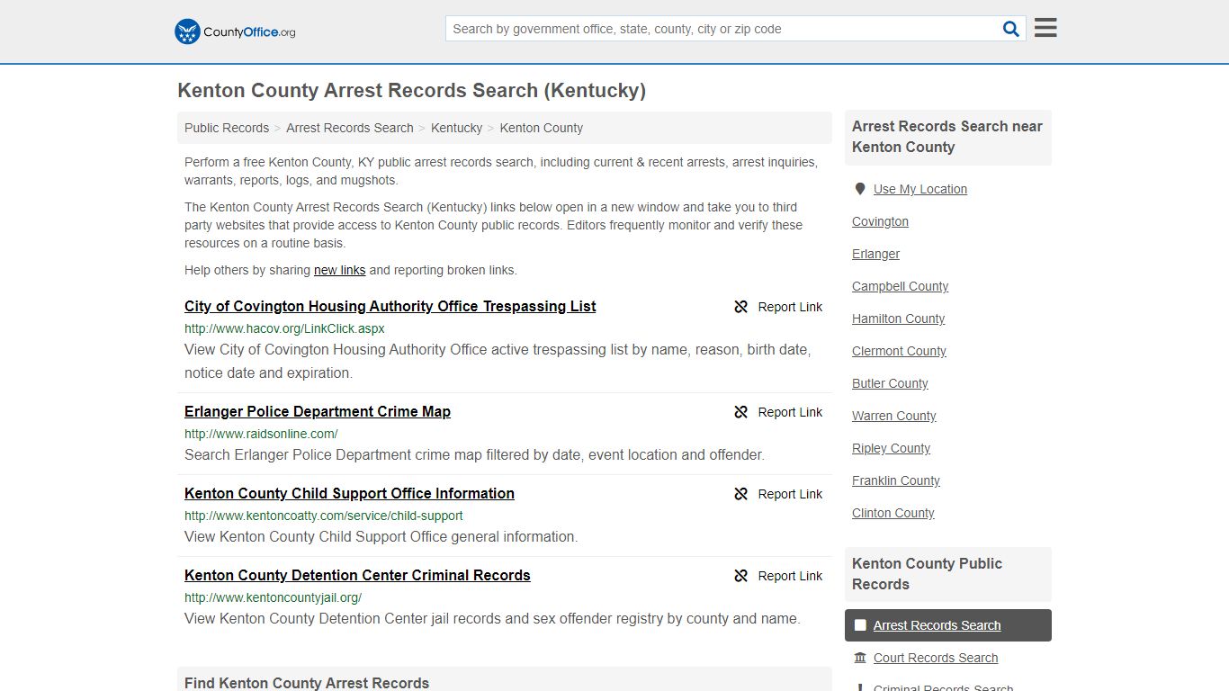 Arrest Records Search - Kenton County, KY (Arrests & Mugshots)
