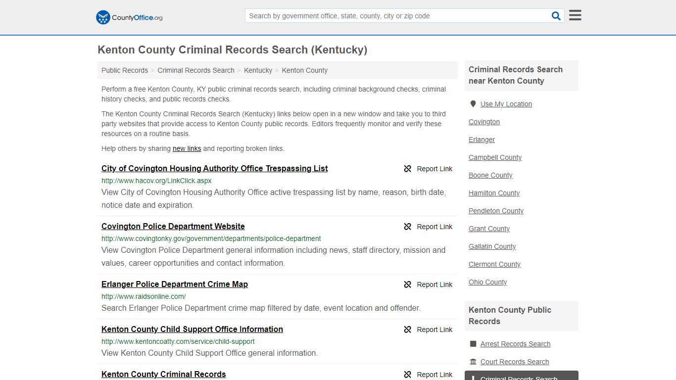 Criminal Records Search - Kenton County, KY (Arrests ...